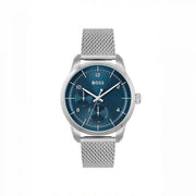  Shop Authentic Hugo Boss Sophio Blue Dial Silver Mesh Bracelet Watch for Men - 1513942 - Luxxuri