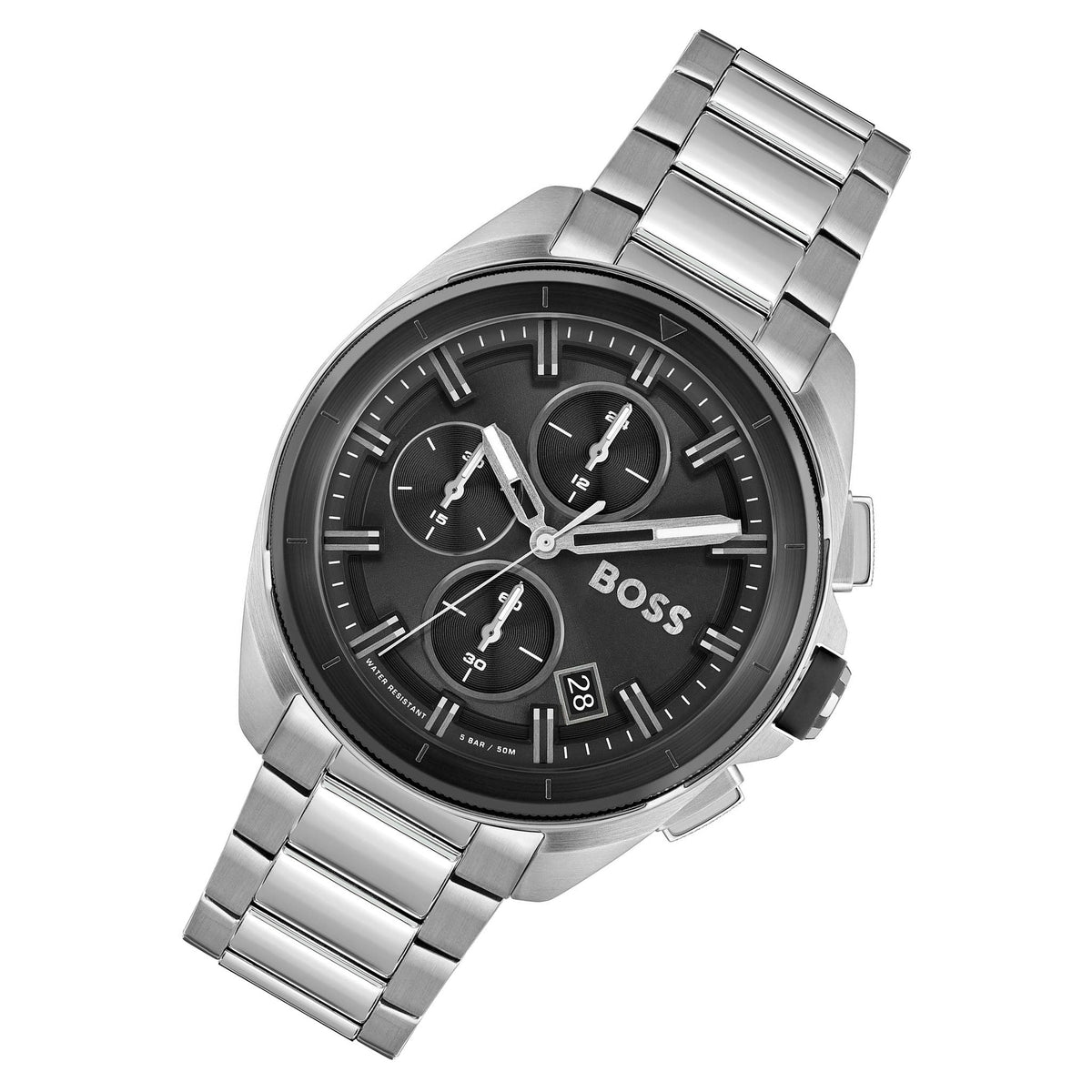  Shop Authentic Hugo Boss Volane Black Dial Silver Steel Strap Watch for Men - 1513949 - Luxxuri