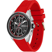  Shop Authentic Hugo Boss Volane Black Dial Red Rubber Strap Watch for Men - 1513959 - Luxxuri