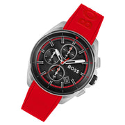  Shop Authentic Hugo Boss Volane Black Dial Red Rubber Strap Watch for Men - 1513959 - Luxxuri