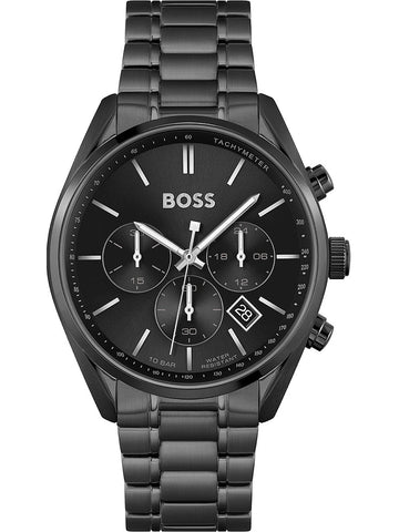 Shop Authentic Hugo Boss Champion Black Dial Black Steel Strap Watch for Men - 1513960 - Luxxuri