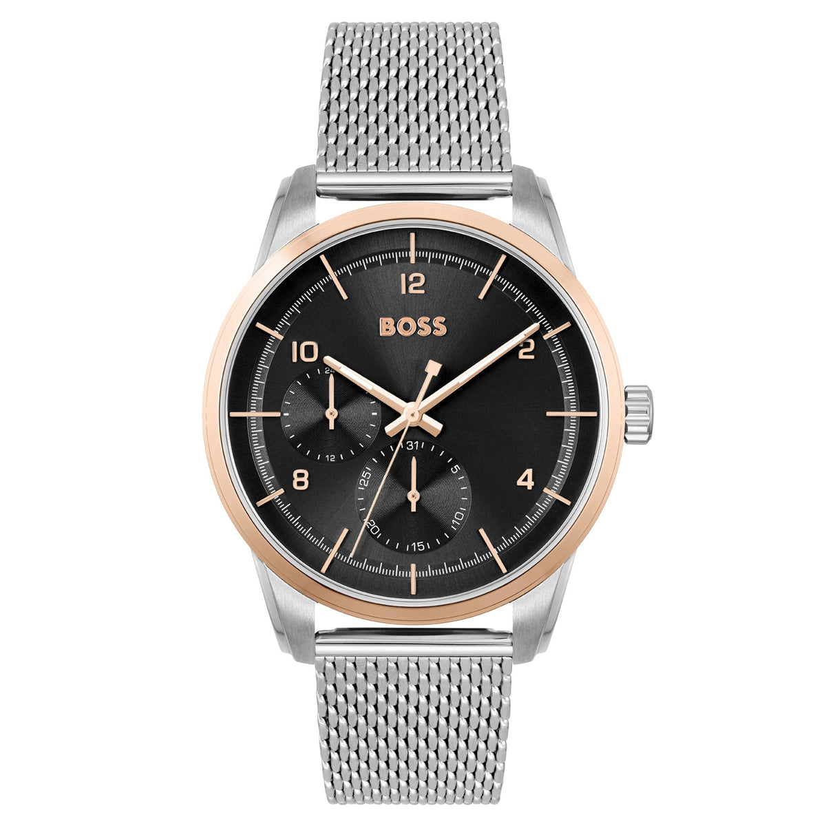  Shop Authentic Hugo Boss Sophio Black Dial Silver Mesh Bracelet Watch for Men -1513961 - Luxxuri