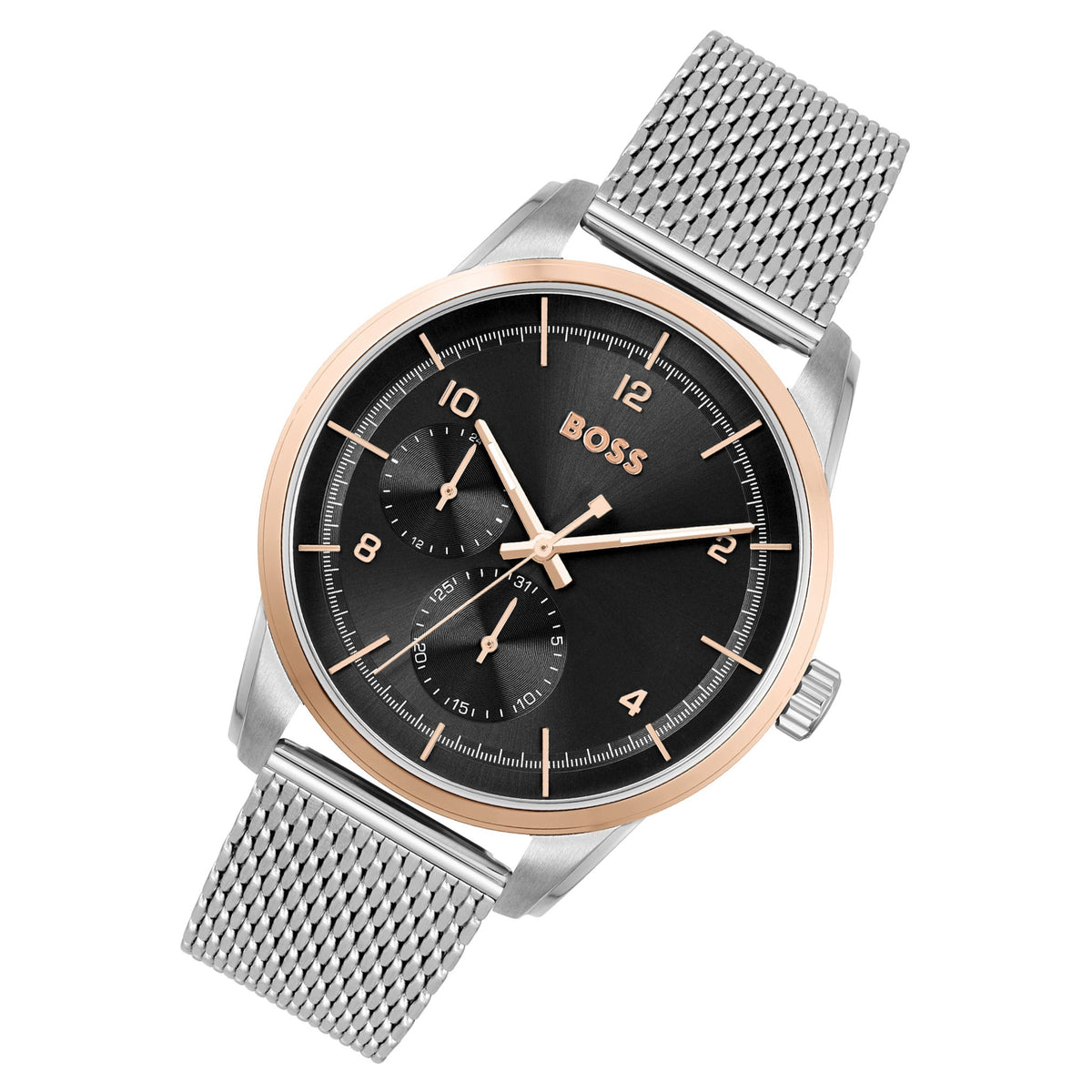  Shop Authentic Hugo Boss Sophio Black Dial Silver Mesh Bracelet Watch for Men -1513961 - Luxxuri