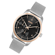  Shop Authentic Hugo Boss Sophio Black Dial Silver Mesh Bracelet Watch for Men -1513961 - Luxxuri