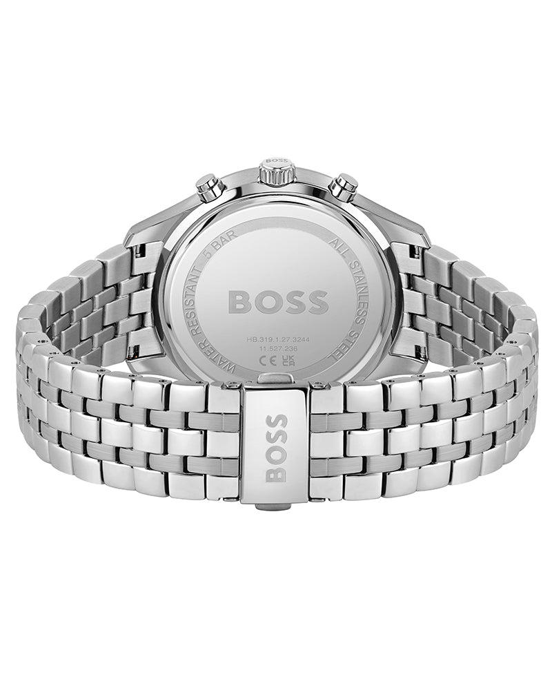  Shop Authentic Hugo Boss Associate Green Dial Silver Steel Strap Watch for Men - 1513975 - Luxxuri