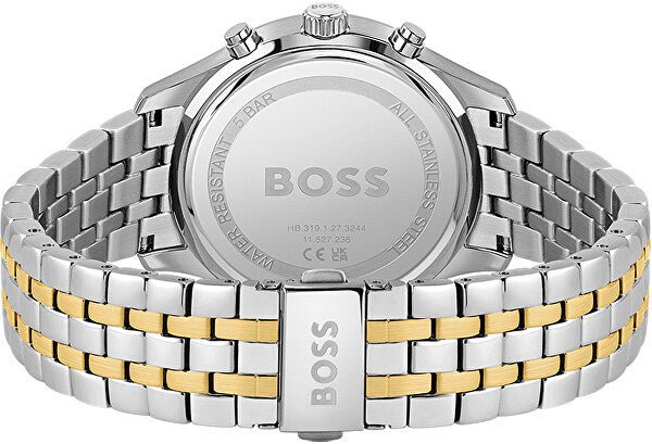  Shop Authentic Hugo Boss Associate Blue Dial Two Tone Steel Strap Watch for Men - 1513976 - Luxxuri