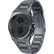  Shop Authentic Hugo Boss Steer Chronograph Quartz Grey Dial Grey Steel Strap Watch For Men - 1513996 - Luxxuri