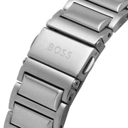  Shop Authentic Hugo Boss Trace Chronograph Red Dial Silver Steel Strap Watch For Men - 1514004 - Luxxuri