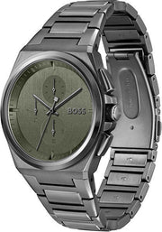  Shop Authentic Hugo Boss Steer Chronograph Grey Dial Grey Steel Strap Watch For Men - 1514045 - Luxxuri