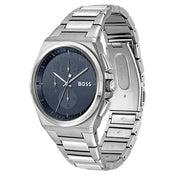 Shop Authentic Hugo Boss Steer Chronograph Blue Dial Silver Steel Strap Watch For Men - 1514048 - Luxxuri