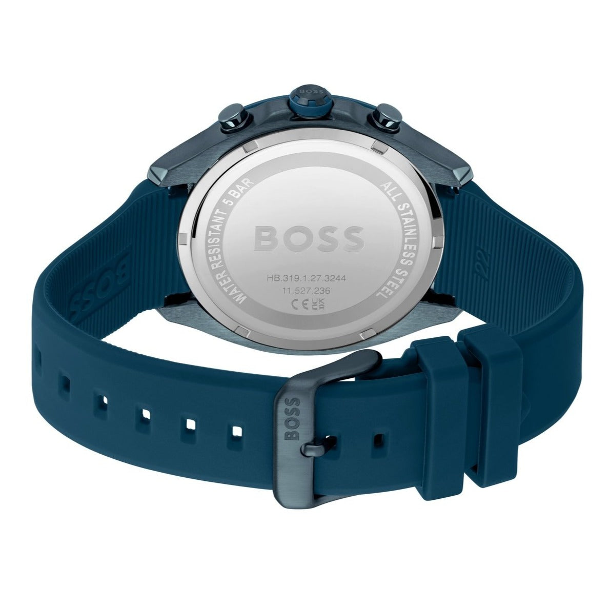  Shop Authentic Hugo Boss Velocity Chronograph Blue Dial Blue Rubber Strap Watch For Men - 1514061 - Luxxuri