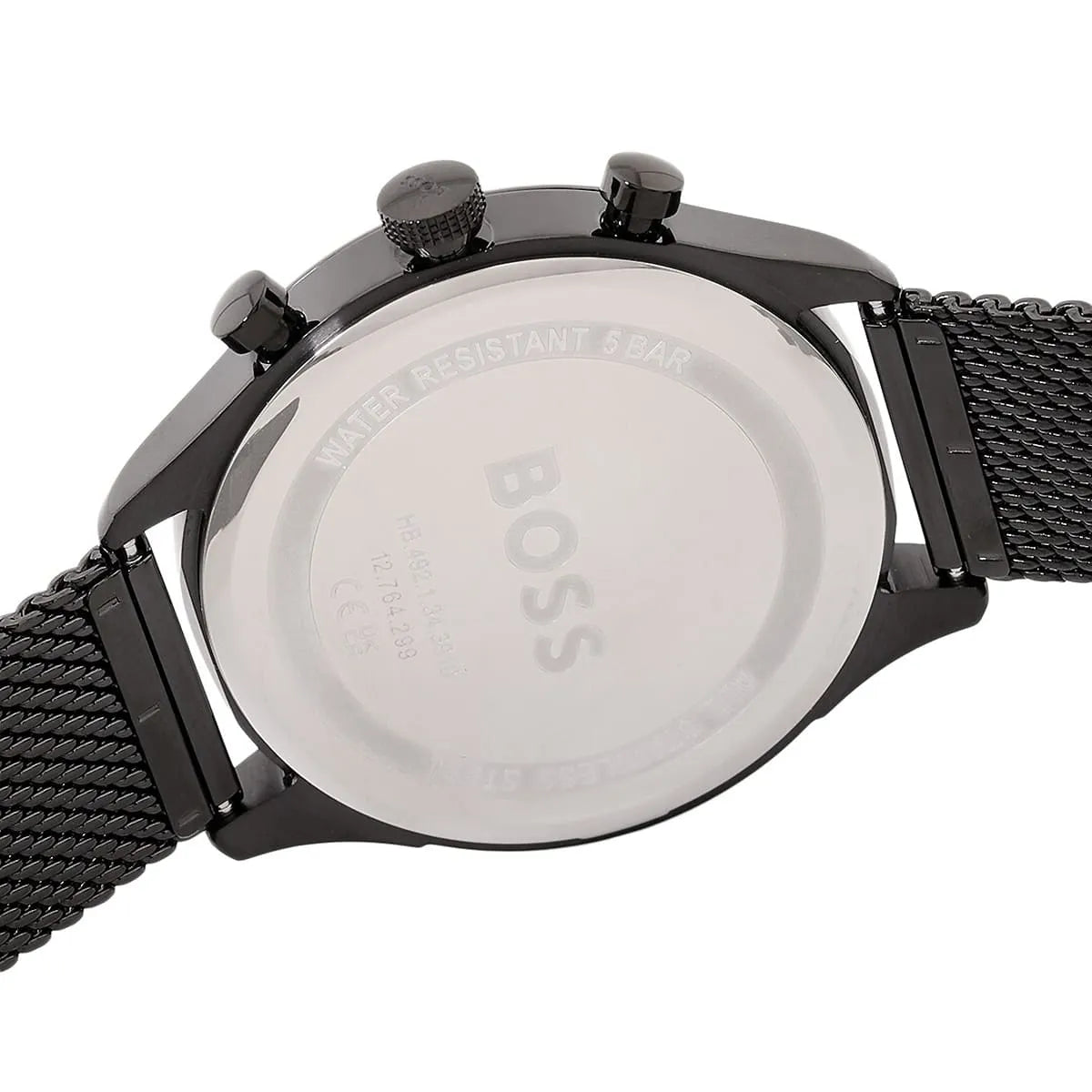  Shop Authentic Hugo Boss Gregor Chronograph Black Dial Black Mesh Bracelet Watch For Men - 1514065 - Luxxuri