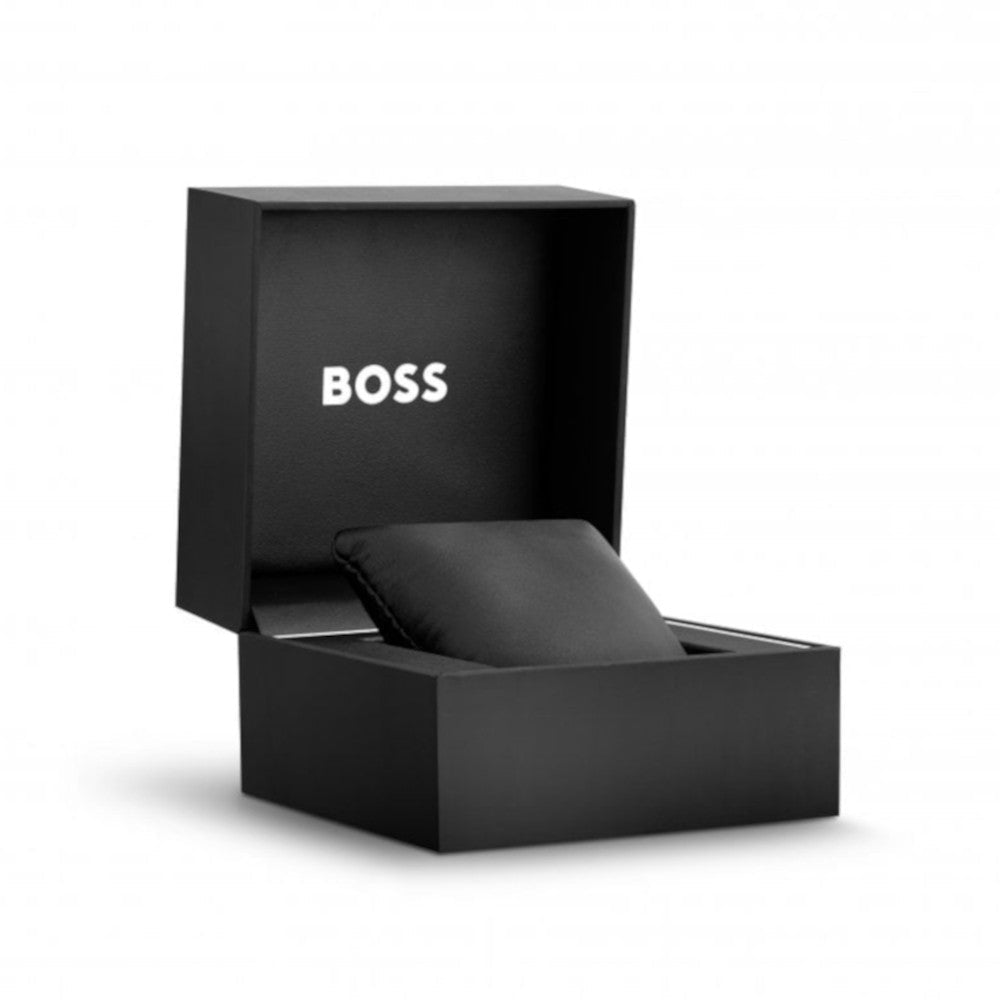  Shop Authentic Hugo Boss Troper Chronograph Black Dial Black Leather Strap Watch For Men - 1514099 - Luxxuri