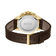  Shop Authentic Hugo Boss Troper Chronograph Black Dial Brown Leather Strap Watch For Men - 1514100 - Luxxuri