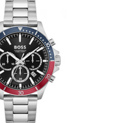  Shop Authentic Hugo Boss Troper Chronograph Black Dial Silver Steel Strap Watch For Men - 1514108 - Luxxuri
