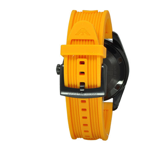  Shop Authentic Emporio Armani Sportivo Quartz Black Dial Orange Rubber Strap Watch For Men - AR6046 - Luxxuri