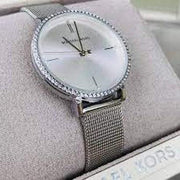  Shop Authentic Michael Kors Darci Quartz Silver Dial Silver Mesh Strap Watch for Women - MK7123 - Luxxuri