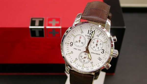  Shop Authentic Tissot T Race PRC 200 Chronograph White Dial Brown Leather Strap Watch for Men -  T17.1.516.32 - Luxxuri