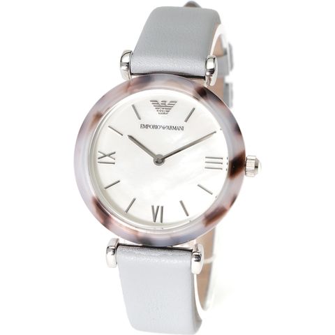  Shop Authentic Emporio Armani White Dial Light Blue Leather Strap Watch For Women - AR11002 - Luxxuri