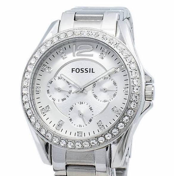  Shop Authentic Fossil Riley Multifunction Silver Dial Silver Steel Strap Watch for Women - ES3202 - Luxxuri