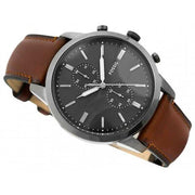  Shop Authentic Fossil Townsman Chronograph Gray Dial Brown Leather Strap Watch for Men - FS5522 - Luxxuri