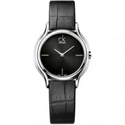  Shop Authentic Calvin Klein Skirt Black Dial Black Leather Strap Watch for Women  - K2U231C1 - Luxxuri