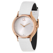  Shop Authentic Calvin Klein Skirt White Dial White Leather Strap Watch for Women - K2U236KW - Luxxuri