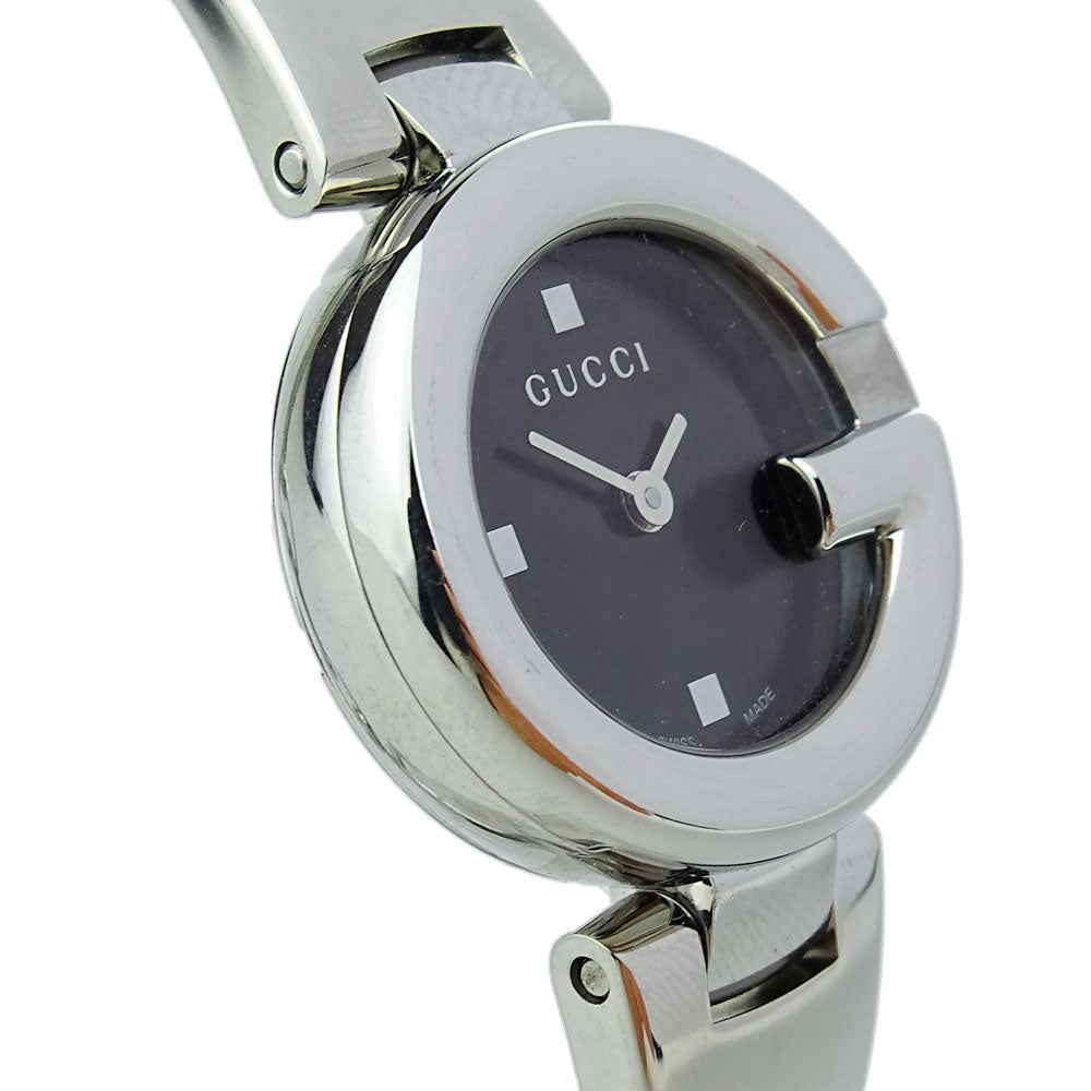  Shop Authentic Gucci Guccisima Quartz Black Dial Silver Steel Strap Watch For Women - YA134501 - Luxxuri