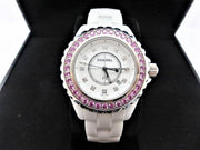  Shop Authentic Chanel J12 Sapphire Bezel Ceramic White Dial White Steel Strap Watch for Women - J12 H2010 - Luxxuri