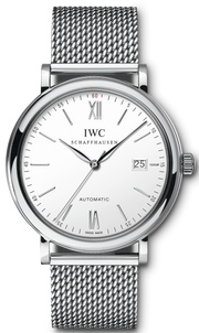  Shop Authentic IWC Portofino Automatic White Dial Silver Mesh Bracelet Watch for Men - IW356505 - Luxxuri