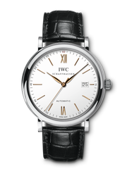  Shop Authentic IWC Portofino Automatic White Dial Black Leather Strap Watch for Men - IW356517 - Luxxuri