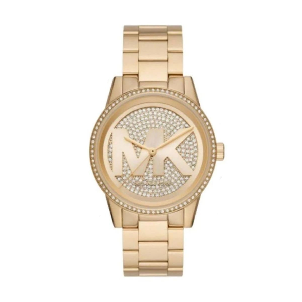  Shop Authentic Michael Kors Ritz Pave Crystals Gold Dial Gold Steel Strap Watch for Women - MK6862 - Luxxuri