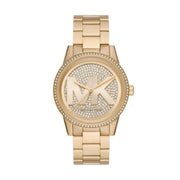  Shop Authentic Michael Kors Ritz Pave Crystals Gold Dial Gold Steel Strap Watch for Women - MK6862 - Luxxuri