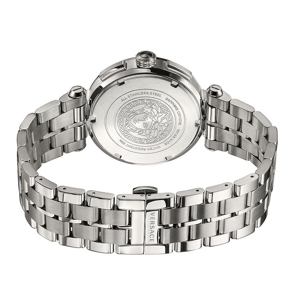  Shop Authentic Versace Aion Chronograph White Dial Silver Steel Strap Watch for Men - VBR040017 - Luxxuri