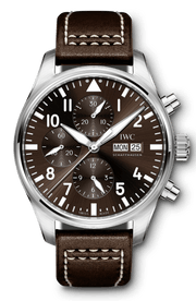  Shop Authentic IWC Pilot's Watch Chronograph Edition Brown Dial Brown Leather Strap Watch for Men - IW377713 - Luxxuri