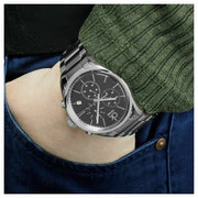  Shop Authentic Calvin Klein Masculine Chronograph Black Dial Silver Steel Strap Watch for Men - K2H27104 - Luxxuri