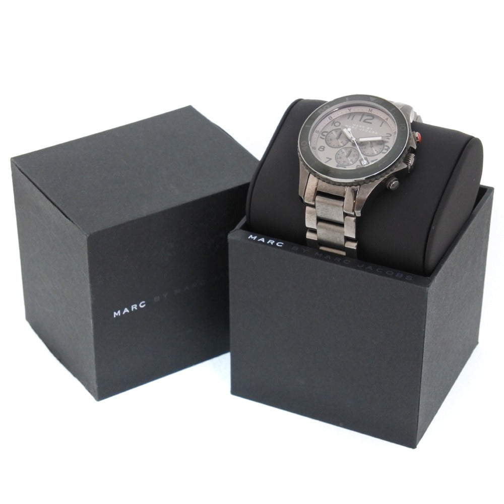  Shop Authentic Marc Jacobs Rock Chronograph Silver Dial Silver Steel Strap Watch for Men - MBM5029 - Luxxuri