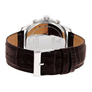  Shop Authentic Guess Horizon Chronograph Analog Blue Dial Brown Leather Strap Watch For Men - W0380G6 - Luxxuri