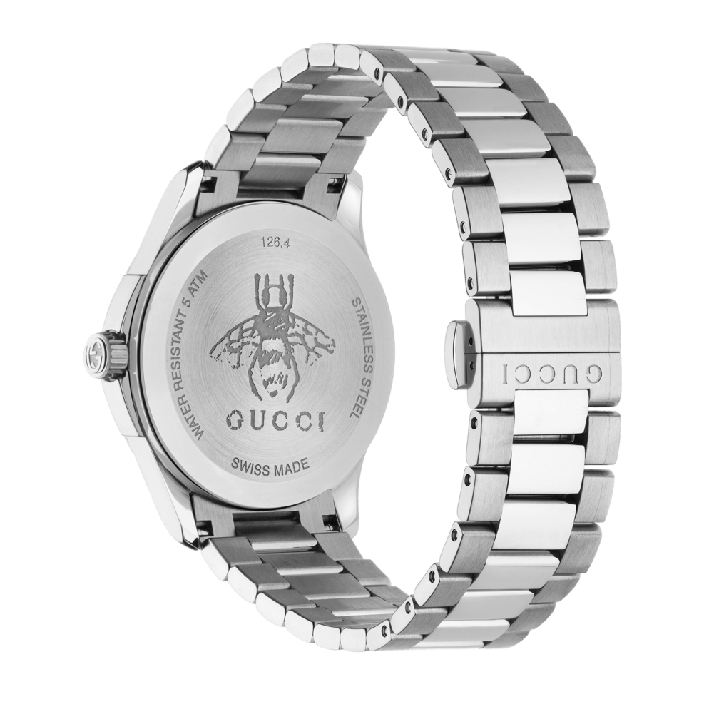  Shop Authentic Gucci G Timeless Silver Dial Silver Steel Strap Watch For Women - YA1264095 - Luxxuri