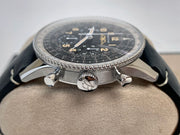  Shop Authentic Breitling Navitimer Ref. 806 1959 Re-Edition Black Dial Brown Leather Strap Watch for Men - AB0910371B1X1 - Luxxuri