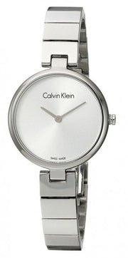  Shop Authentic Calvin Klein Authentic White Dial Silver Steel Strap Watch for Women - K8G23146 - Luxxuri