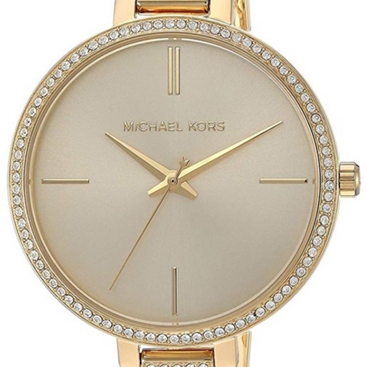  Shop Authentic Michael Kors Jaryn Quartz Gold Dial Gold Steel Strap Watch For Women - MK3784 - Luxxuri