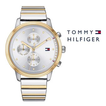  Shop Authentic Tommy Hilfiger Blake Silver Dial Two Tone Steel Strap Watch for Women - 1781908 - Luxxuri