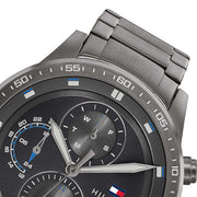  Shop Authentic Tommy Hilfiger Trent Chronograph Grey Dial Grey Steel Strap Watch For Men - 1791806 - Luxxuri