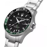  Shop Authentic Maserati SFIDA Chronograph Black Dial Silver Steel Strap Watch For Men - R8853140005 - Luxxuri