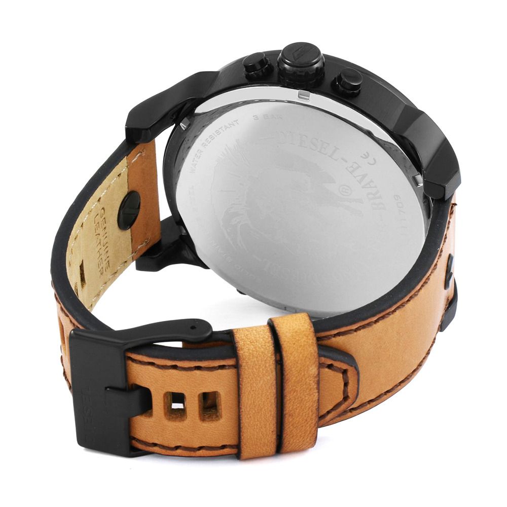  Shop Authentic Diesel Mr. Daddy 2.0 Chronograph Grey Dial Brown Leather Strap Watch For Men - DZ7406 - Luxxuri