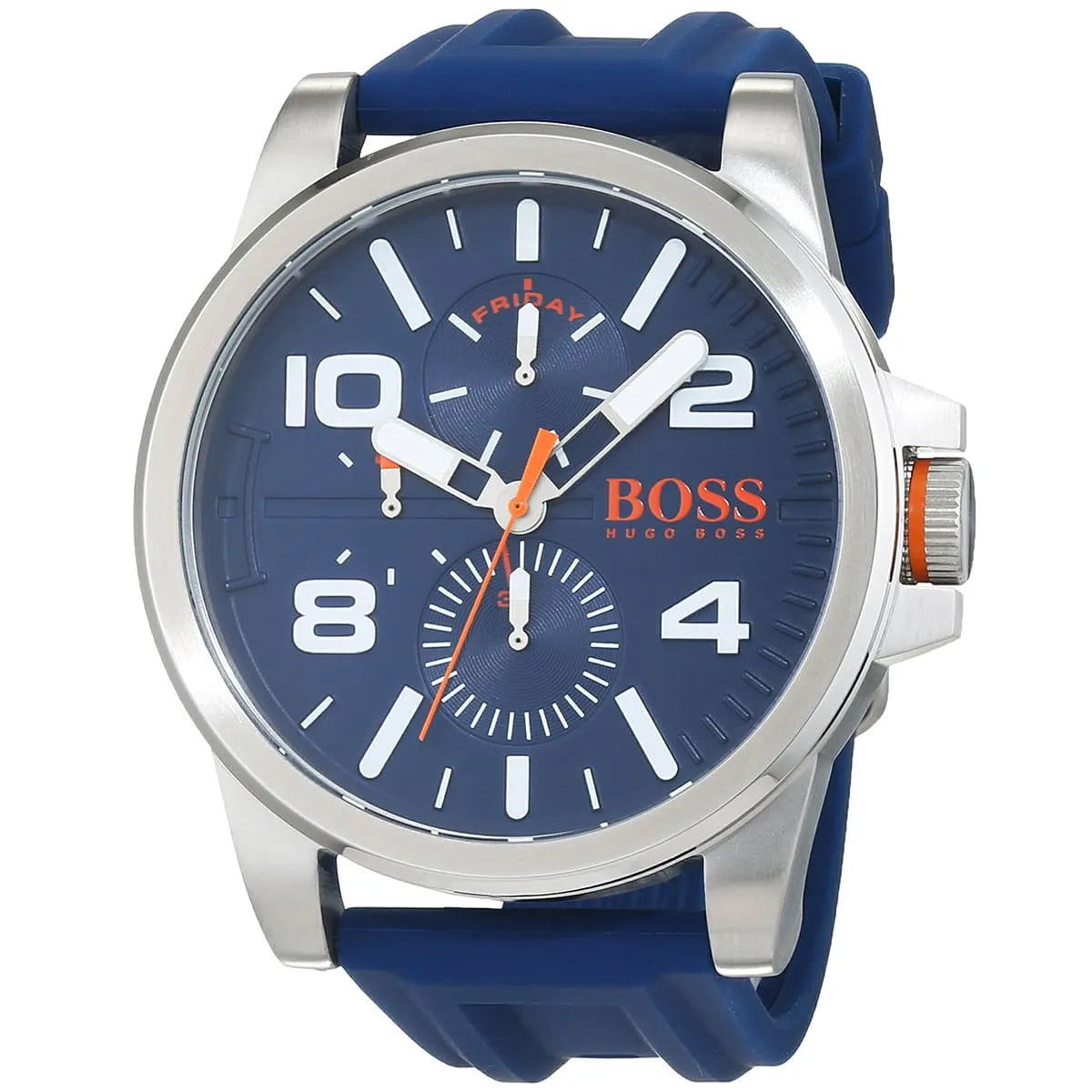  Shop Authentic Hugo Boss Detroit Quartz Blue Dial Blue Silicone Strap Watch For Men - 1550008 - Luxxuri