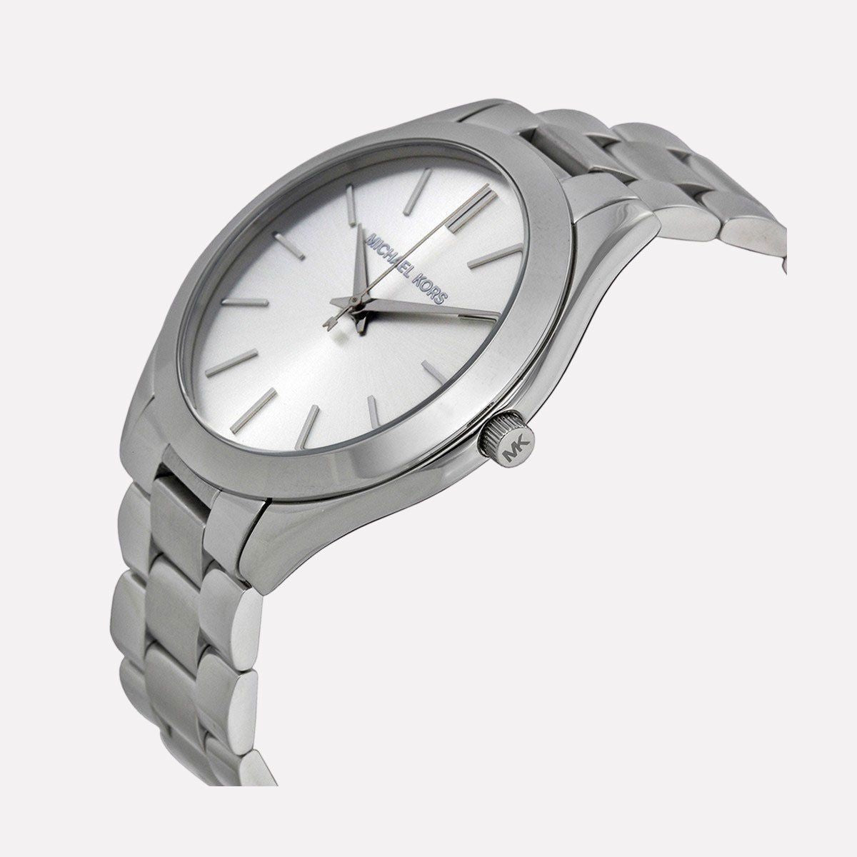  Shop Authentic Michael Kors Slim Runway Silver Dial Silver Stainless Steel Strap Watch for Women - MK3178 - Luxxuri