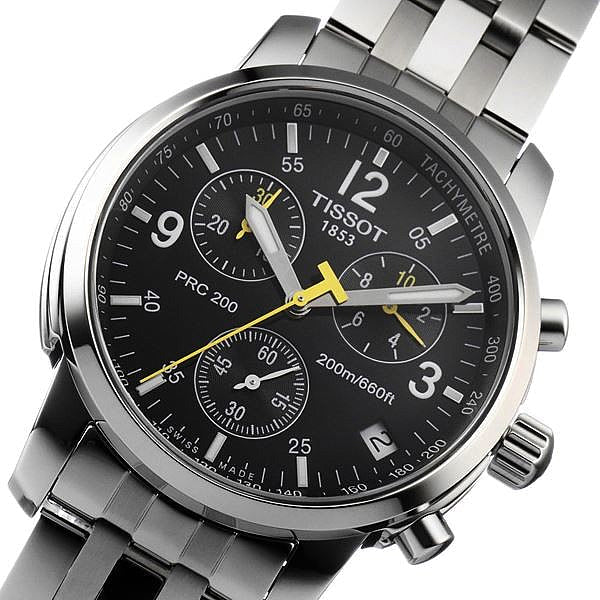  Shop Authentic Tissot T Sport PRC200 Chronograph Black Dial Silver Steel Strap Watch for Men - T17.1.586.52 - Luxxuri