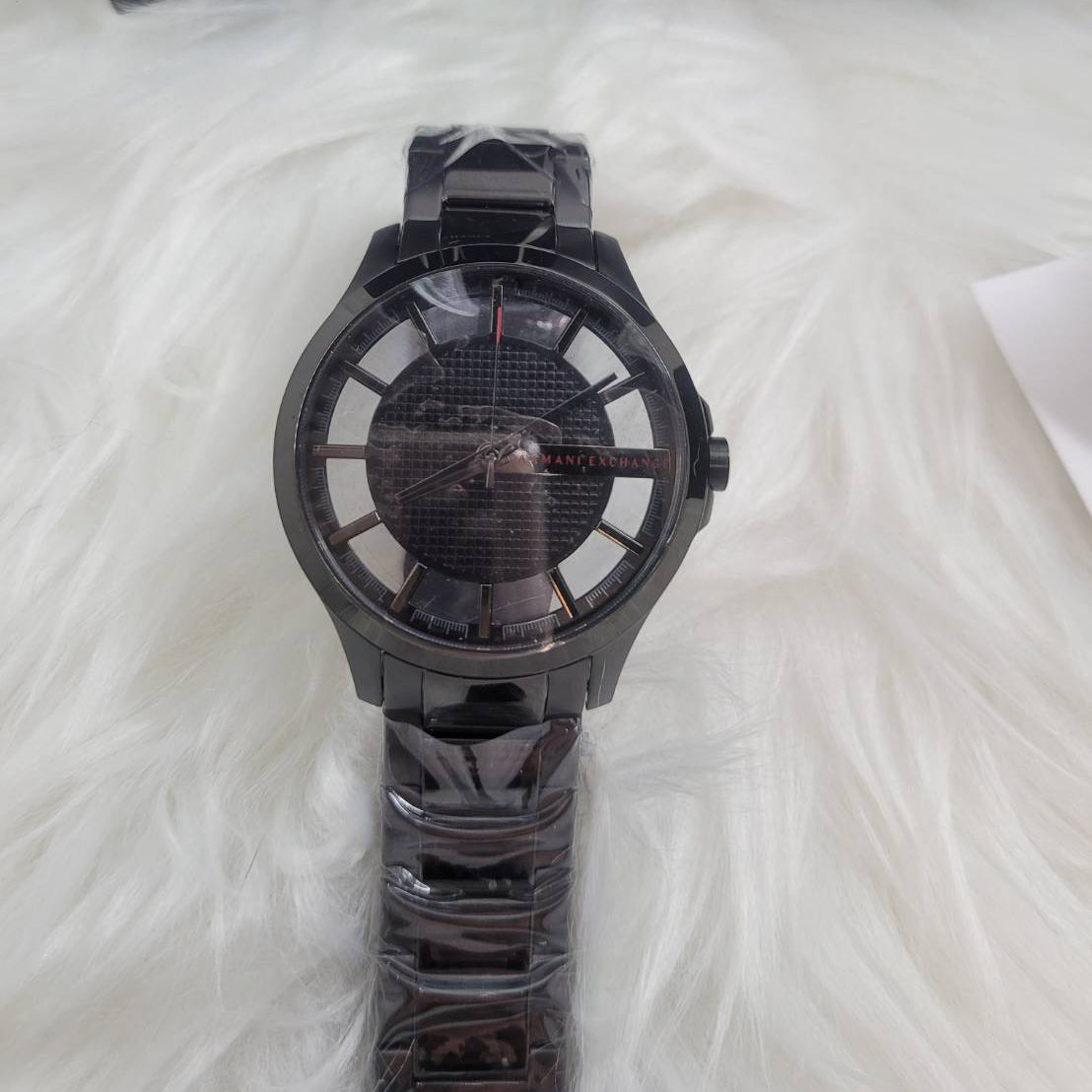  Shop Authentic Armani Exchange Hampton Chronograph Black Dial Black Steel Strap Watch For Men - AX2189 - Luxxuri